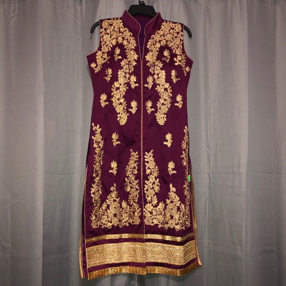 Plum purple Indian dress - Picture 1 of 6